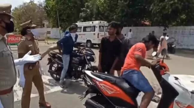 Tiruppur Police teaches lesson to lockdown violators. Funny viral video impresses Internet