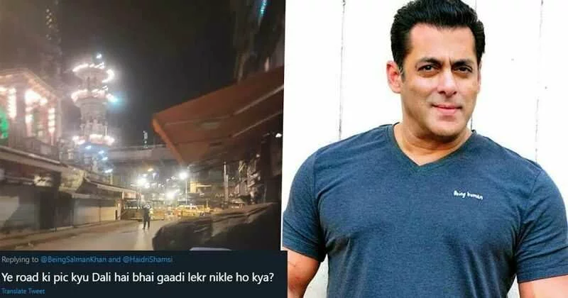 Salman Khan Shares Pictures Of Deserted Mumbai Streets & People Wonder If He Was Driving