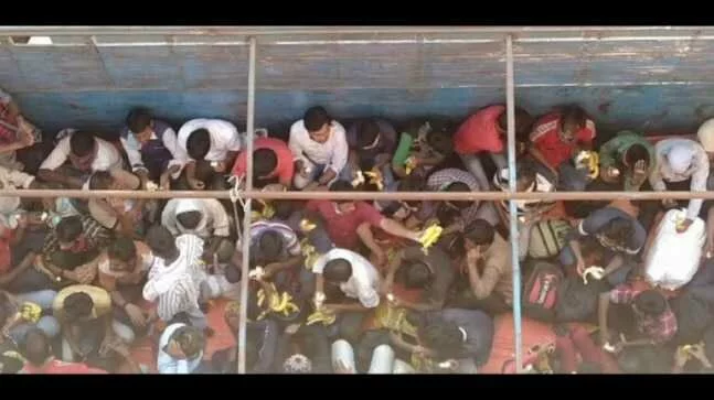 Coronavirus in India: 61 migrants caught fleeing Mumbai in truck meant to carry essential goods