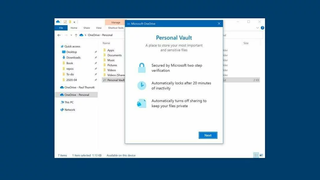 Master 365: Getting Started with OneDrive Personal Vault (Premium) - Thurrott.com