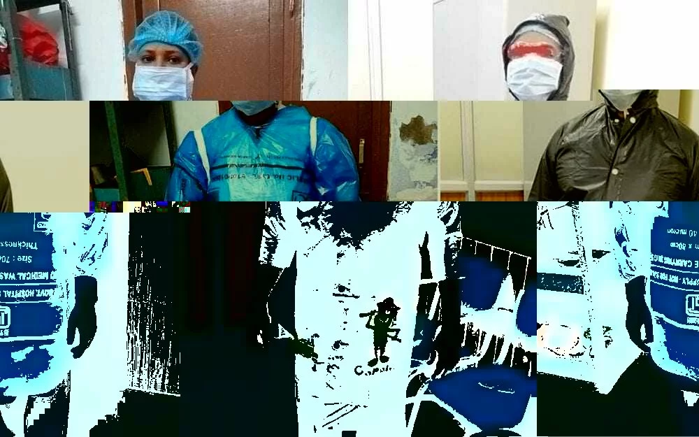Doctors in India and Pakistan wear bin bags and raincoats to protect against Covid-19