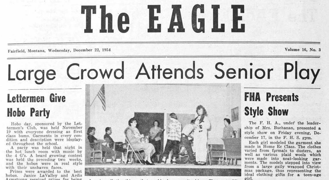 THE EAGLE NEWS of December 22, 1954
