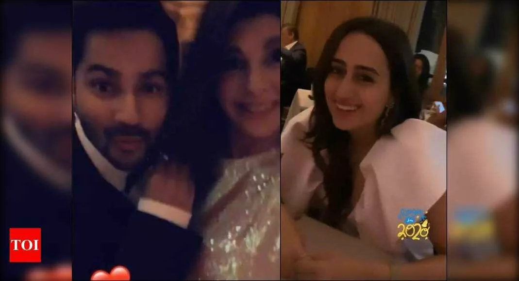 Happy New Year 2020: Varun Dhawan enjoys a gala time with girlfriend Natasha Dalal and Jacqueline Fernandez – watch video - Times of India