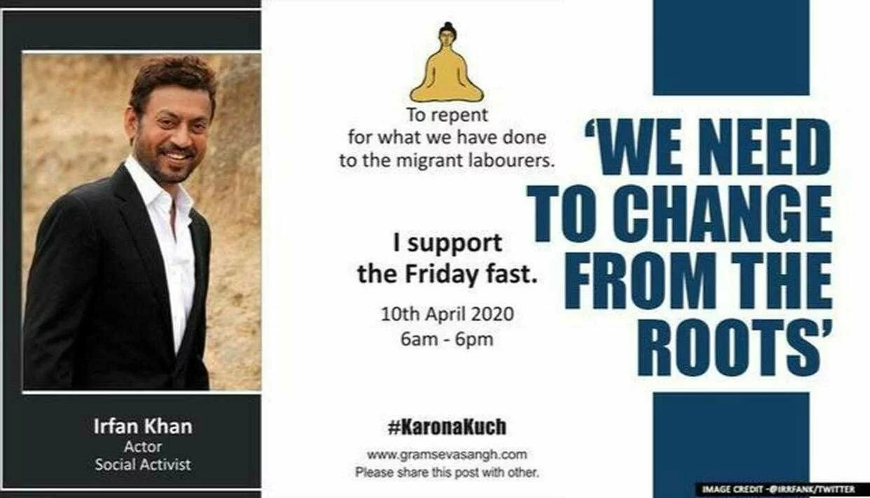 Irrfan Khan supports Friday fast to show solidarity towards migrant workers on April 10 - Republic World