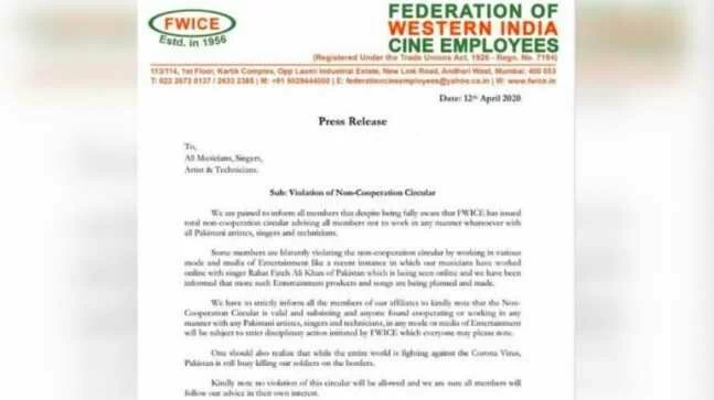 FWICE issues strict warning to Indian singers on working with Pakistani artistes