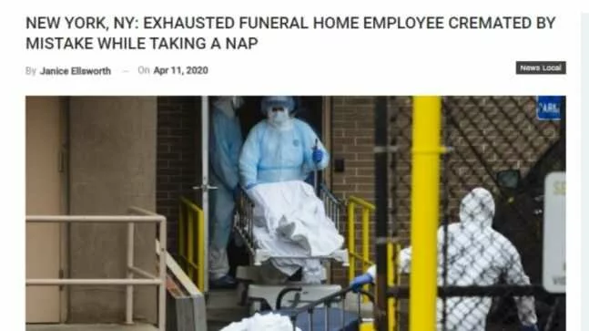 Fact Check: Do not believe this hoax about funeral home worker cremated alive while taking a nap